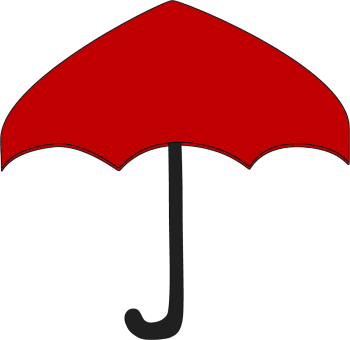 Red Umbrella - Clip Art Umbrella