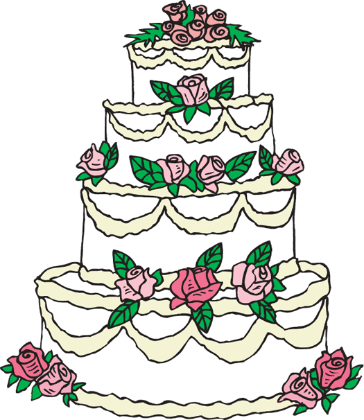 Red Wedding Cake - Wedding Cake Clipart