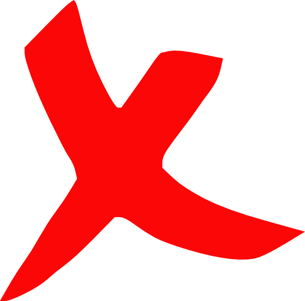 Red Wrong Cross Clip Art At Clker Com Vector Clip Art Online