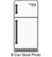 . ClipartLook.com Refrigerator - Cartoon illustration showing an old-style.