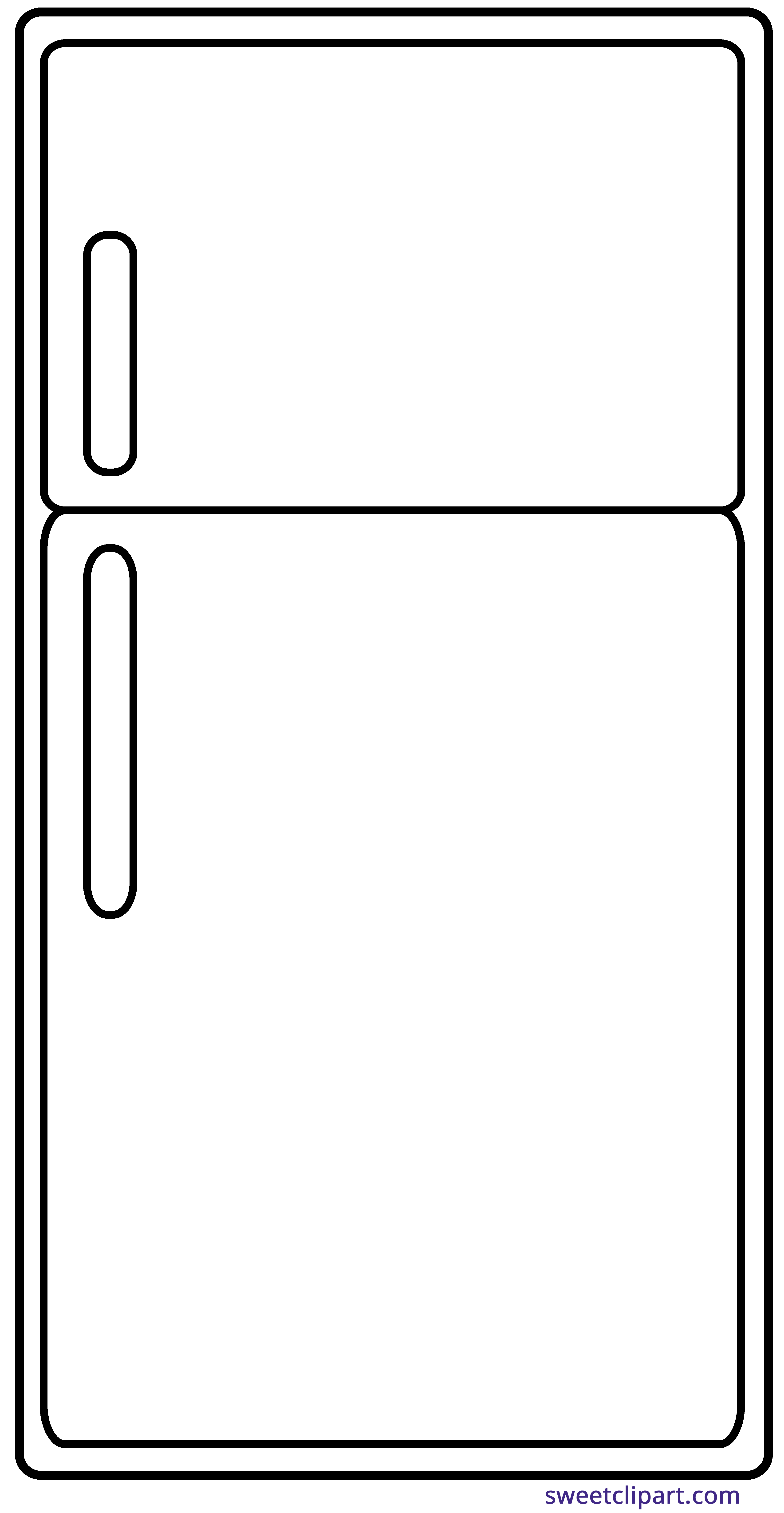 Refrigerator Outline Clipart