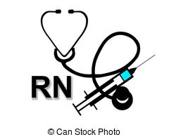 ... Registered Nurse RN sign on white - Registered Nurse RN sign.