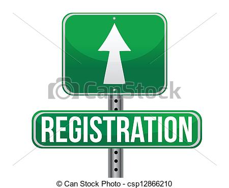 ... registration green traffic road sign illustration design... ...