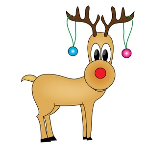 This flying reindeer clip art