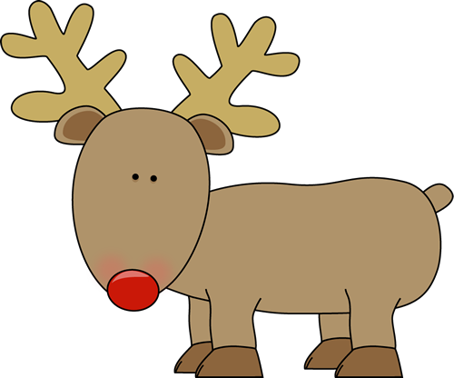 Reindeer Clip Art Cute Reindeer With A Red Nose