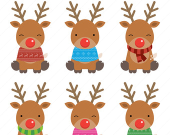 Reindeer Clipart / Christmas Clipart / Christmas Reindeer Clipart