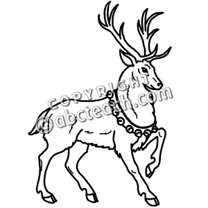Reindeer Clipart - Reindeer Clipart Black And White