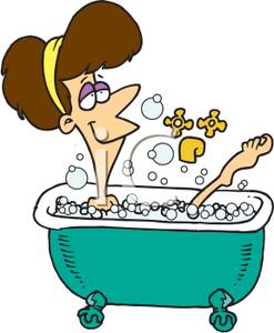 Relaxing Bubble Bath Clipart # .