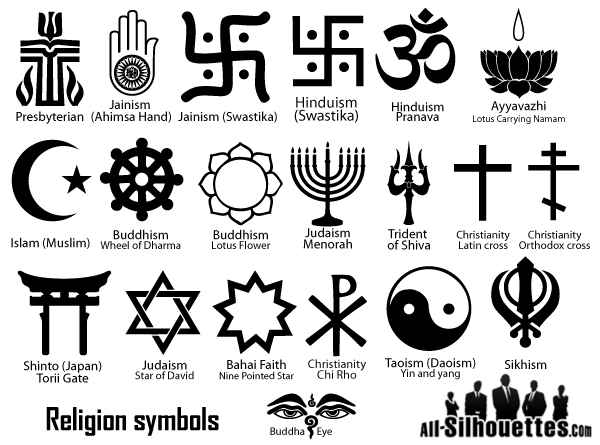 Religion Symbols Vector - Religious Symbols Clip Art