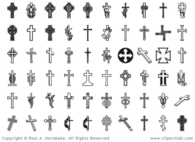 Religious Clip Art | Crosses Clipart Eps Christian Clip Art - Free Download Tattoo #38814