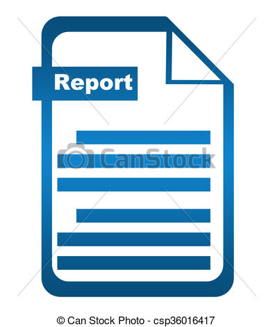 Report Blue Icon - csp36016417