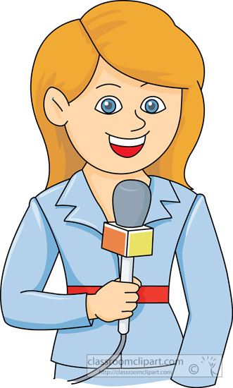 reporter holding microphone