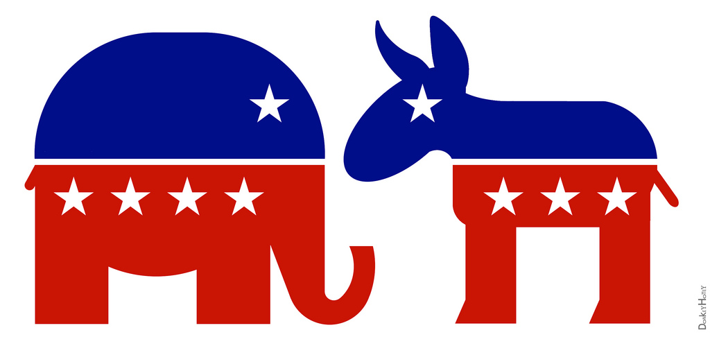 Republican Elephant And Democ