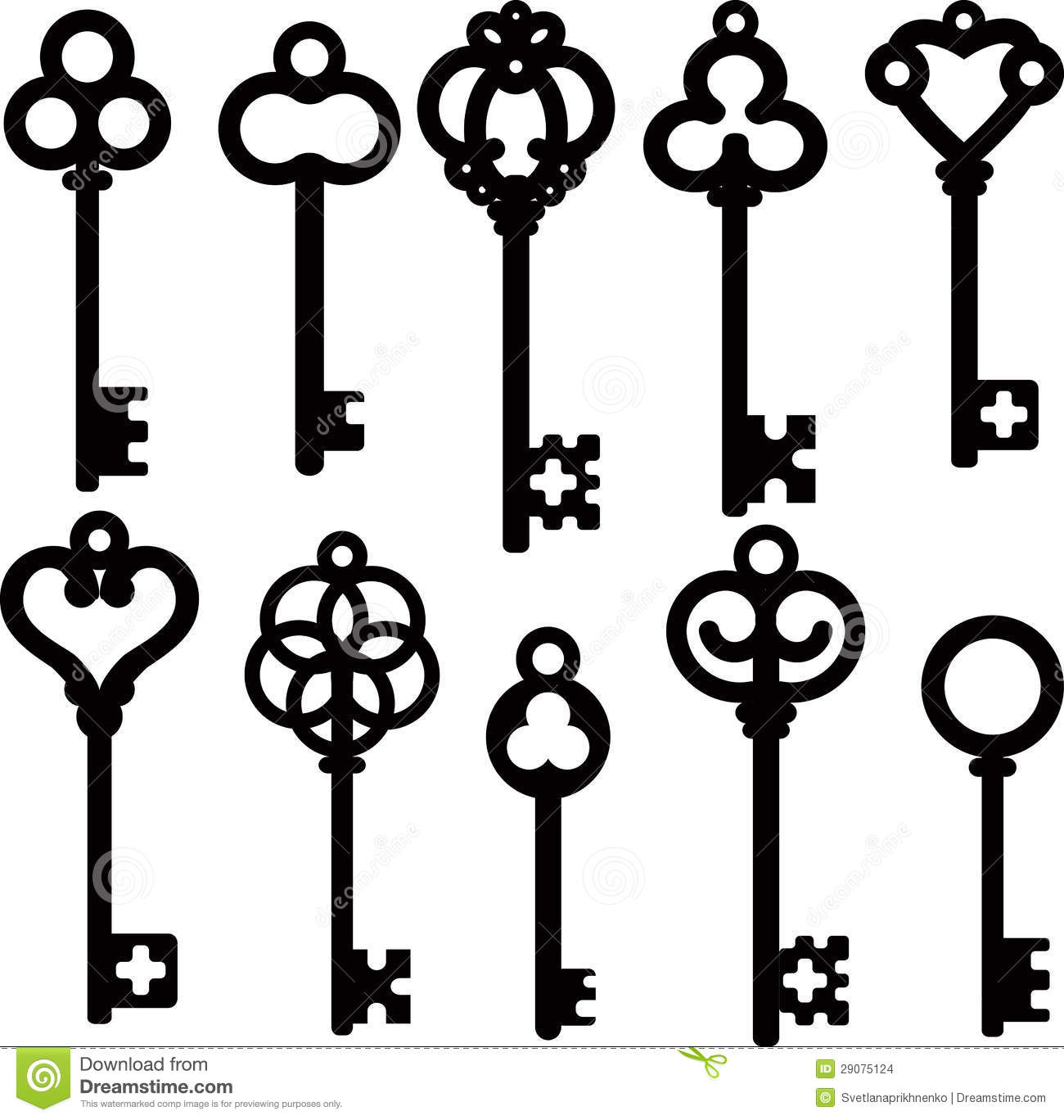 Skeleton key clip art clipart