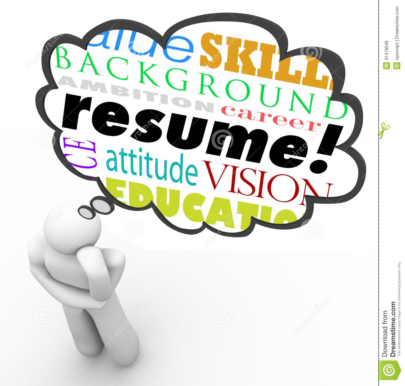 Resume Word Cloud Concept In 