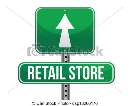 retail store road sign - csp13266176