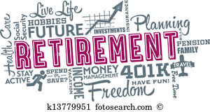Retirement Planning Word Collage