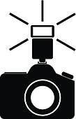 retro camera flash; camera flash vector ...