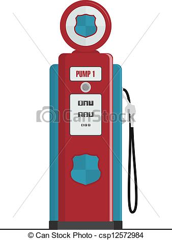 ... Retro Gas Pump, isolated  - Gas Pump Clipart