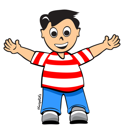 Retro Style Cartoon Image Of  - Clip Art Boy