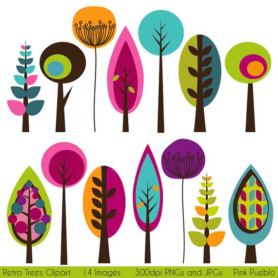 Retro Trees Clipart Clip Art, - Google Images Clip Art