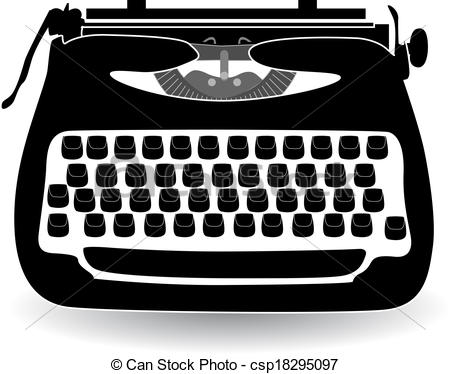 ... retro typewriter vector illustration