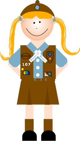 Outdoors Girl Scout Saluting 