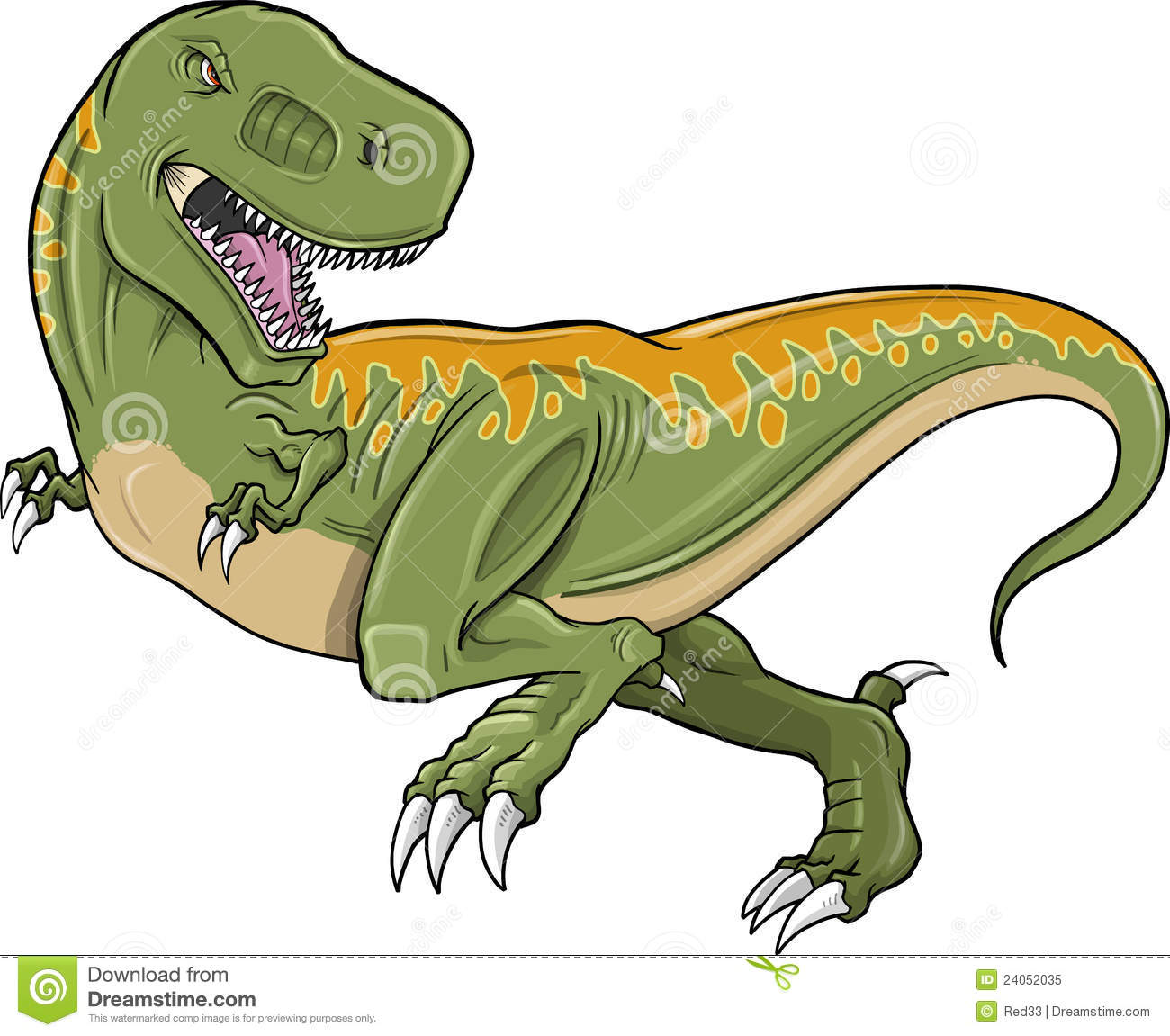 Free Angry T-Rex Clip Art