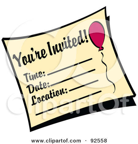 Rf Clipart Illustration Of A You Re Invited Birthday Party Invitation