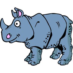 Rhino clipart, cliparts of |  - Rhinoceros Clipart