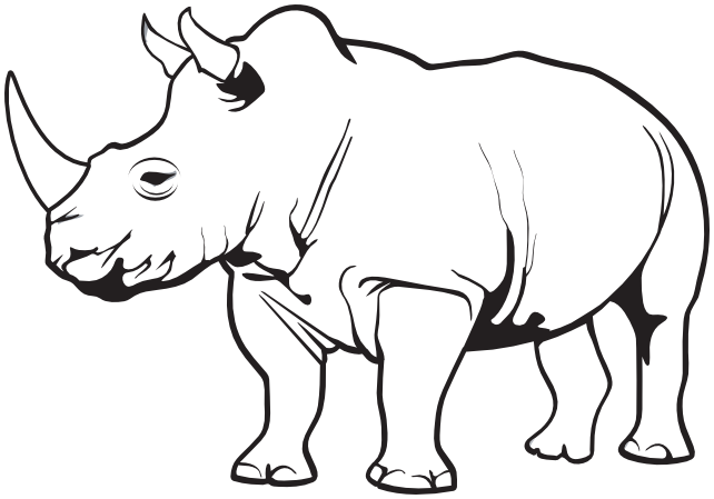 Rhino clipart . - Rhino Clipart