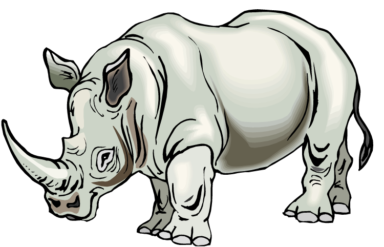 Rhino clipart, cliparts of | 