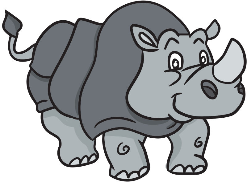 rhinoceros clipart  - Rhinoceros Clipart