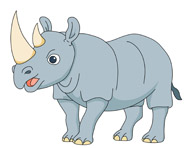 rhinoceros anima. Size: 64 Kb - Rhino Clip Art