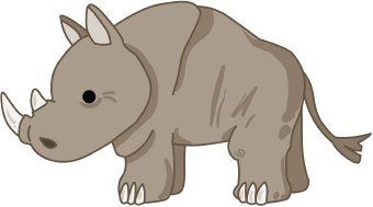 rhinoceros clip art #3 - Rhinoceros Clipart