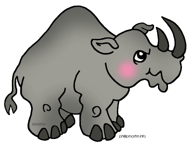 Rhinoceros Clip Art Clipart P - Rhino Clip Art