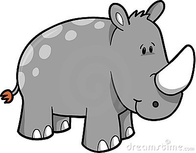 Rhinoceros Clip Art Rhinoceros Vector Illustration 6857134 Jpg