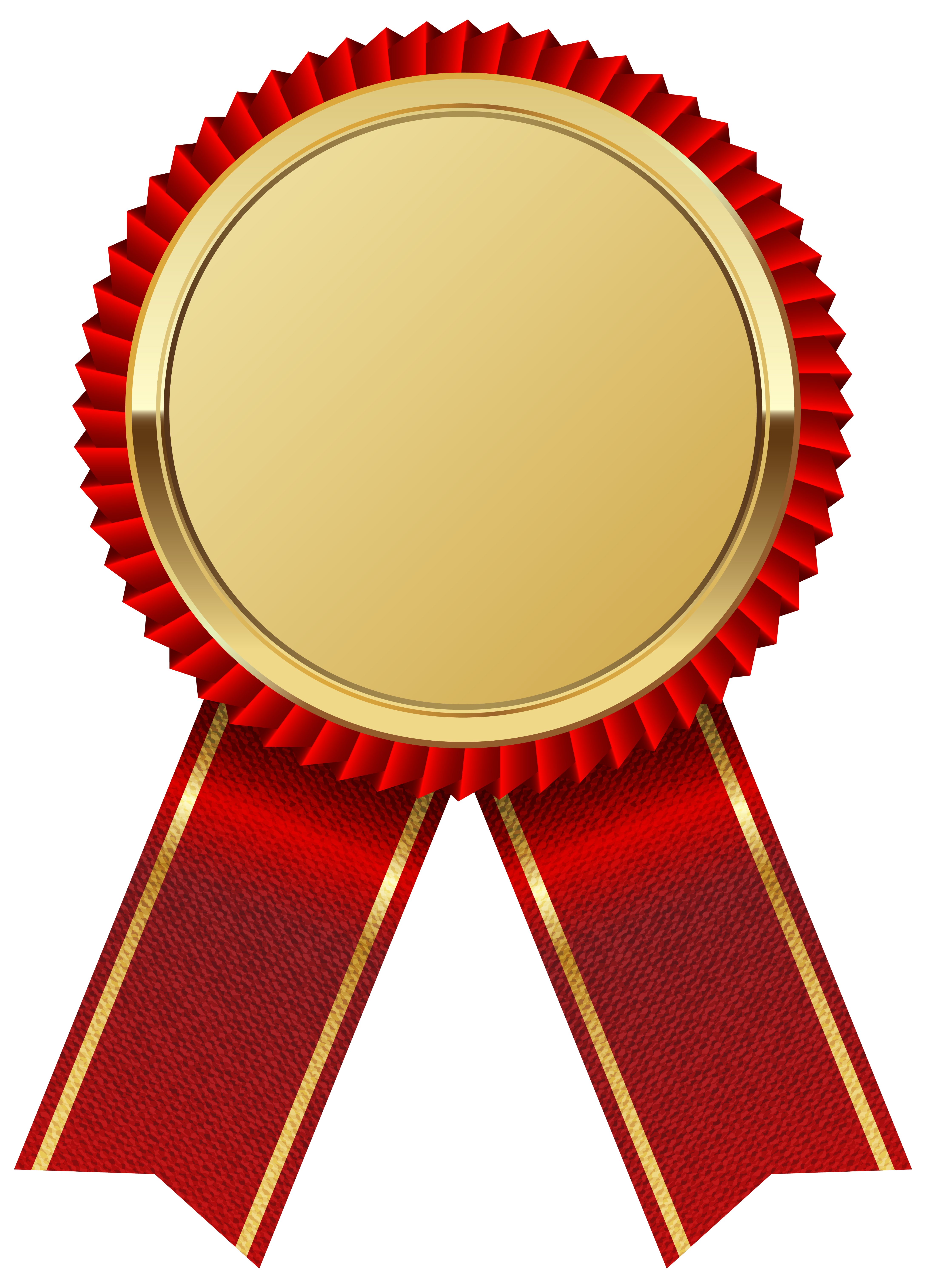 Gold Medal with Red Ribbon PN - Ribbon Clipart