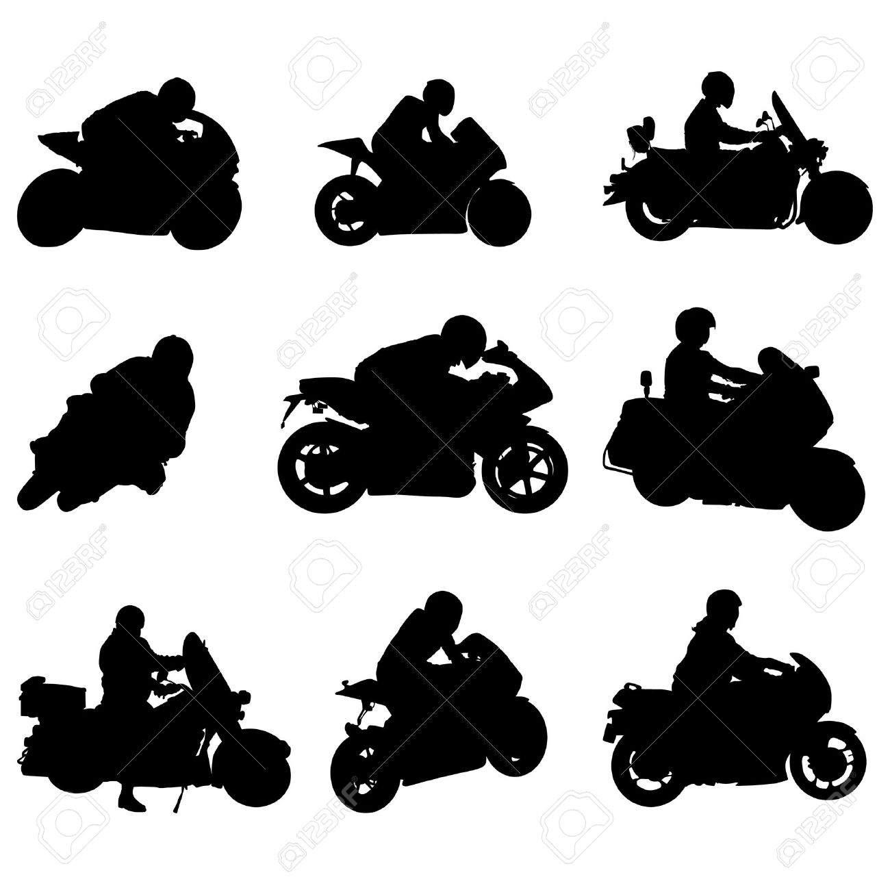 Scooter Rider Silhouette Clipart #1