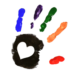Right Hand Print Clip Art; ha - Handprint Clip Art