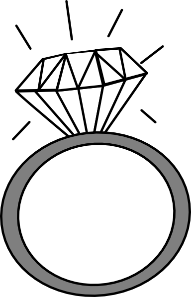 ring clipart black and white - Engagement Rings Clip Art