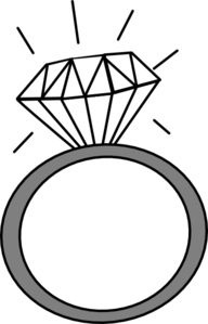 Engagement Ring Clipart Black