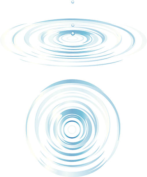 Abstract blue circular water 