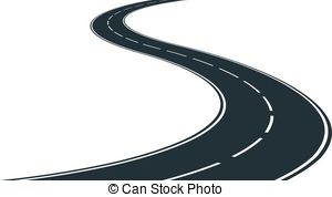 zigzag road clipart black and