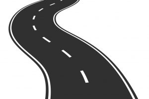 zigzag road clipart black and white 7