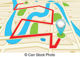 Road Map - easy to edit vector illustration of highlighted.