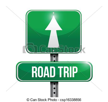 ... road trip road sign illustration design over white