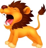 cute roaring lion clipart