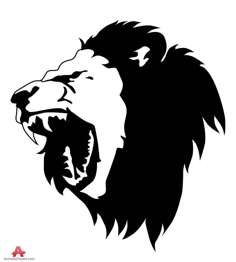 Lion Face Drawings Clipart .