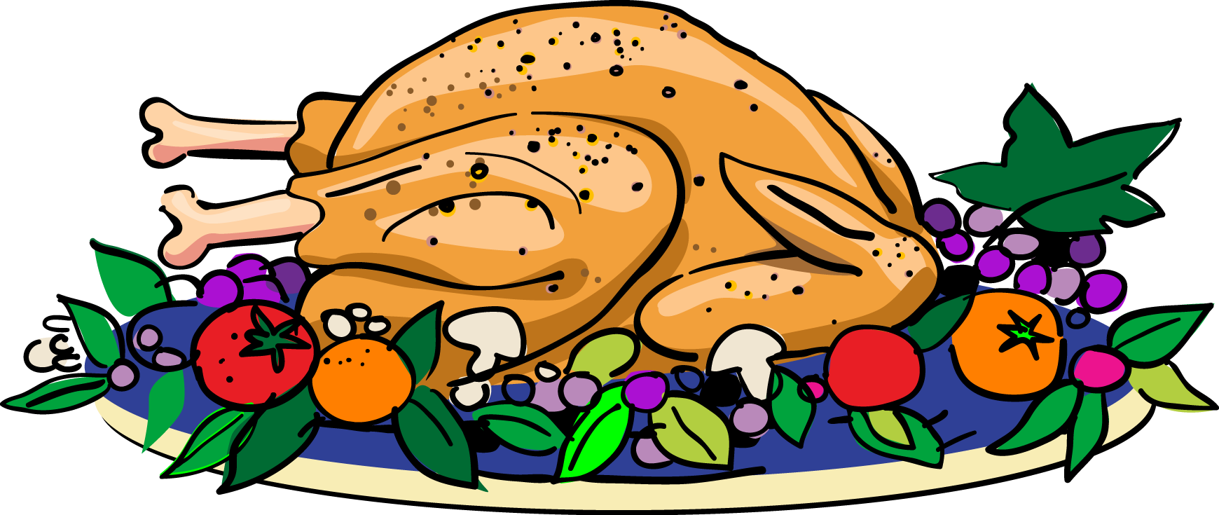 roast clipart - Cooked Turkey Clipart